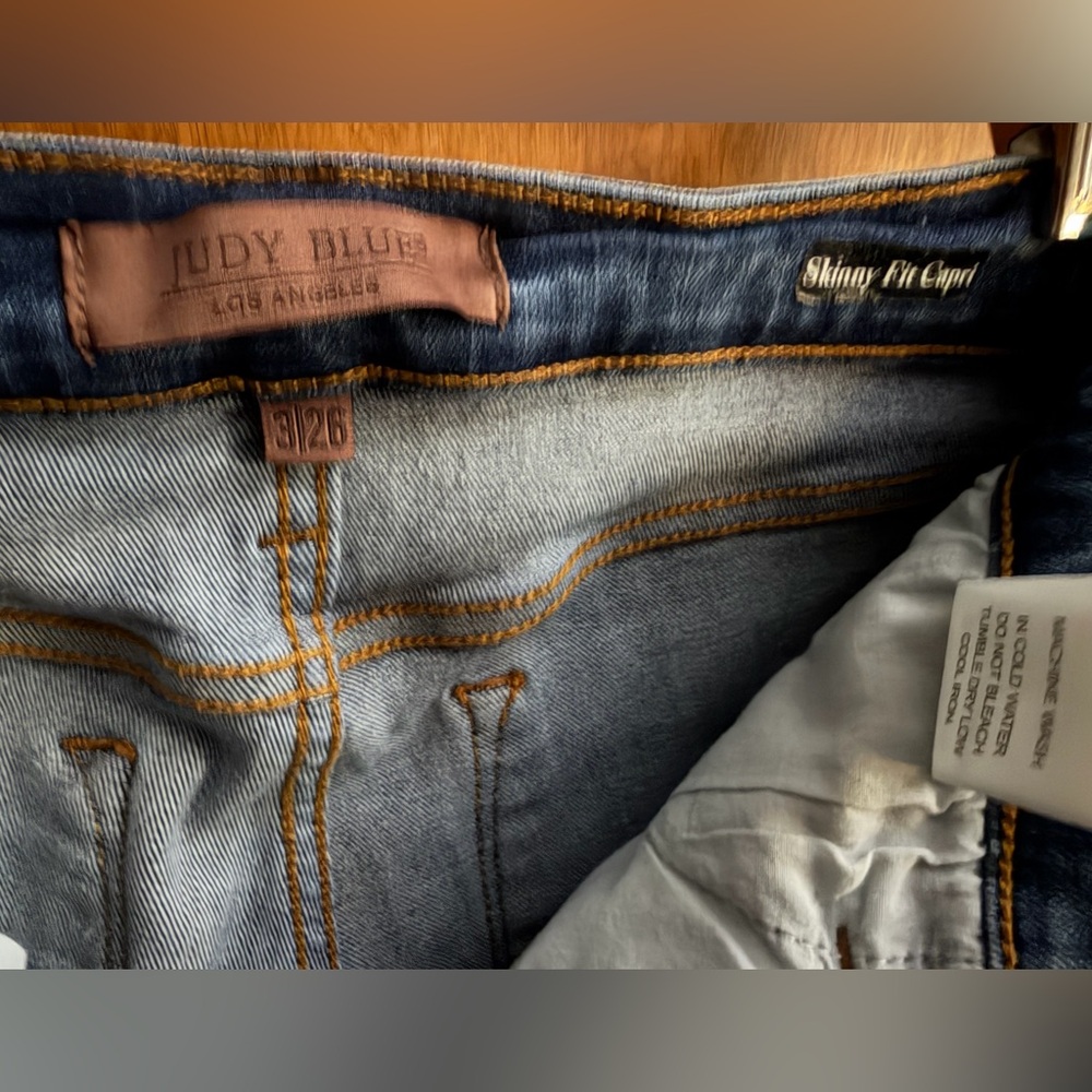 Judy Blue Skinny Fit Style #JB72116MD-CO Capri Denim Stretch Blue Jeans sz 3/26 - Picture 9 of 9